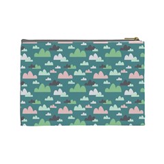 Llama Clouds   Cosmetic Bag (Large) from ArtsNow.com Back