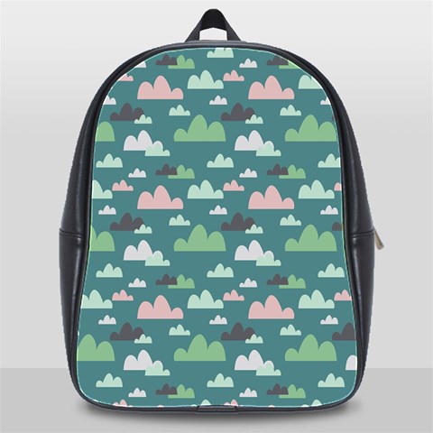 Llama Clouds   School Bag (XL) from ArtsNow.com Front