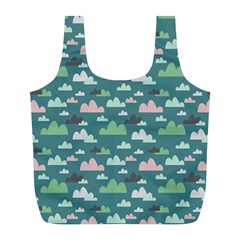 Llama Clouds   Full Print Recycle Bag (L) from ArtsNow.com Back