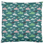 Llama Clouds   Large Flano Cushion Case (One Side)