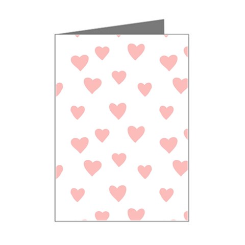 Small Cute Hearts   Mini Greeting Card from ArtsNow.com Left