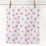 Small Cute Hearts   Face Towel