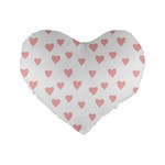 Small Cute Hearts   Standard 16  Premium Heart Shape Cushion 