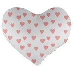 Small Cute Hearts   Large 19  Premium Heart Shape Cushion