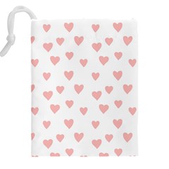 Small Cute Hearts   Drawstring Pouch (4XL) from ArtsNow.com Back