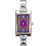 Mandala Fishes Rectangle Italian Charm Watch