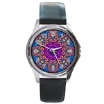 Mandala Fishes Round Metal Watch