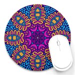 Mandala Fishes Round Mousepad