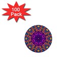 Mandala Fishes 1  Mini Button (100 pack) 