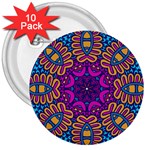 Mandala Fishes 3  Button (10 pack)