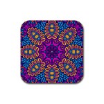 Mandala Fishes Rubber Coaster (Square)