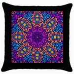 Mandala Fishes Throw Pillow Case (Black)