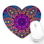 Mandala Fishes Heart Mousepad