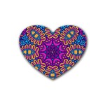 Mandala Fishes Rubber Coaster (Heart)