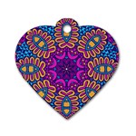 Mandala Fishes Dog Tag Heart (One Side)