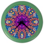 Mandala Fishes Color Wall Clock