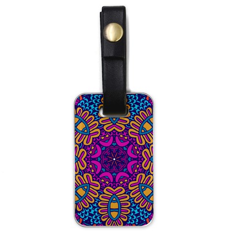 Mandala Fishes Luggage Tag (one side) from ArtsNow.com Front