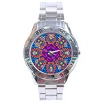 Mandala Fishes Stainless Steel Analogue Watch