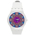 Mandala Fishes Round Plastic Sport Watch (M)