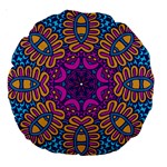 Mandala Fishes Large 18  Premium Round Cushion 