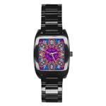 Mandala Fishes Stainless Steel Barrel Watch