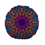 Mandala Fishes Standard 15  Premium Flano Round Cushion 