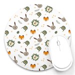 Rabbit, Lions And Nuts   Round Mousepad