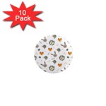 Rabbit, Lions And Nuts   1  Mini Magnet (10 pack) 