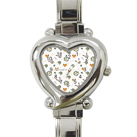 Rabbit, Lions And Nuts   Heart Italian Charm Watch from ArtsNow.com Front