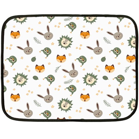 Rabbit, Lions And Nuts   Double Sided Fleece Blanket (Mini) from ArtsNow.com 35 x27  Blanket Back