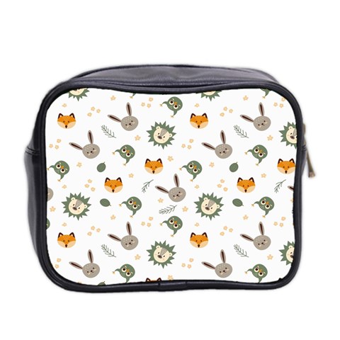 Rabbit, Lions And Nuts   Mini Toiletries Bag (Two Sides) from ArtsNow.com Back