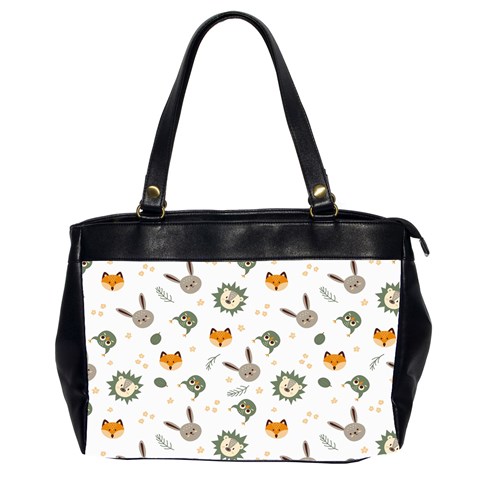 Rabbit, Lions And Nuts   Oversize Office Handbag (2 Sides) from ArtsNow.com Front