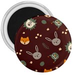 Rabbits, Owls And Cute Little Porcupines  3  Magnet