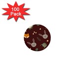 Rabbits, Owls And Cute Little Porcupines  1  Mini Button (100 pack) 