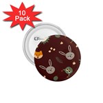 Rabbits, Owls And Cute Little Porcupines  1.75  Button (10 pack) 