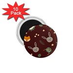 Rabbits, Owls And Cute Little Porcupines  1.75  Magnet (10 pack) 