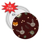 Rabbits, Owls And Cute Little Porcupines  2.25  Button (10 pack)