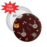 Rabbits, Owls And Cute Little Porcupines  2.25  Button (100 pack)