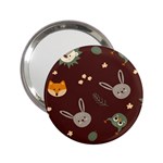 Rabbits, Owls And Cute Little Porcupines  2.25  Handbag Mirror