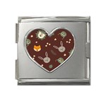 Rabbits, Owls And Cute Little Porcupines  Mega Link Heart Italian Charm (18mm)