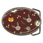 Rabbits, Owls And Cute Little Porcupines  Belt Buckle