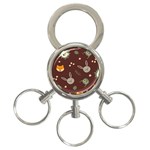 Rabbits, Owls And Cute Little Porcupines  3-Ring Key Chain