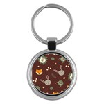 Rabbits, Owls And Cute Little Porcupines  Key Chain (Round)