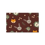 Rabbits, Owls And Cute Little Porcupines  Sticker (Rectangular)