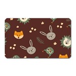 Rabbits, Owls And Cute Little Porcupines  Magnet (Rectangular)