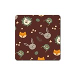 Rabbits, Owls And Cute Little Porcupines  Magnet (Square)