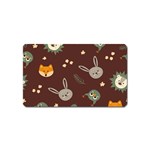 Rabbits, Owls And Cute Little Porcupines  Magnet (Name Card)