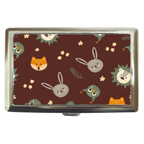 Rabbits, Owls And Cute Little Porcupines  Cigarette Money Case from ArtsNow.com Front