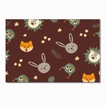 Rabbits, Owls And Cute Little Porcupines  Postcard 4 x 6  (Pkg of 10)