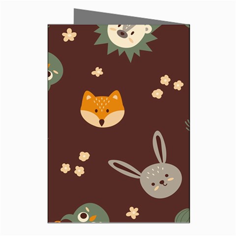 Rabbits, Owls And Cute Little Porcupines  Greeting Cards (Pkg of 8) from ArtsNow.com Right